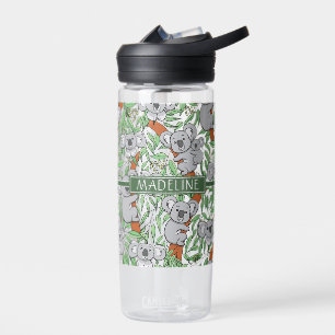 Cute Koala Pattern Personalized Waterfles