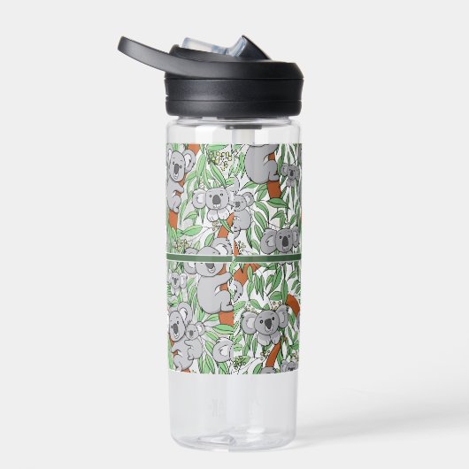 Cute Koala Pattern Personalized Waterfles (Rechts)