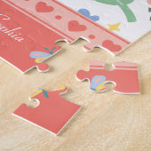 Cute Koala Pattern with Little Girl Name on Pink Legpuzzel (Zijkant)