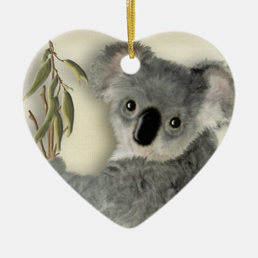 Cute Koala Persoonlijk Keramisch Ornament (Voorkant)