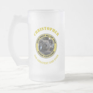 Cute koala "play on words" gepersonaliseerd matglas bierpul