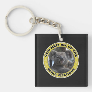 Cute koala "play on words" gepersonaliseerde sleut sleutelhanger