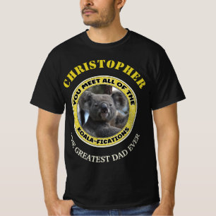 Cute koala "play on words" gepersonaliseerde T-Shi T-shirt