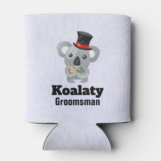 Cute Koala Pun Koalaty Groomsman Blikjeskoeler (Achterkant)