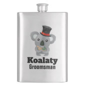 Cute Koala Pun Koalaty Groomsman Flacon (Voorkant)
