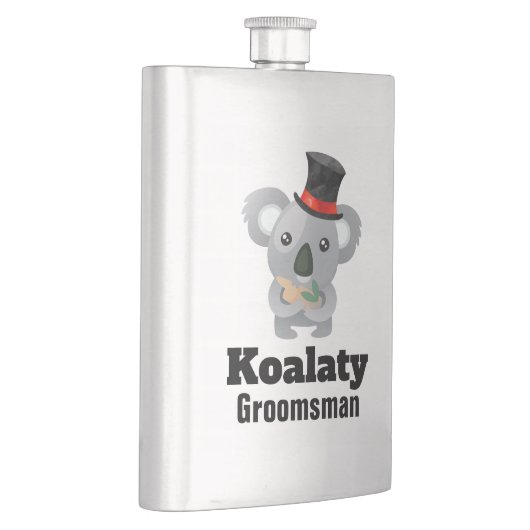 Cute Koala Pun Koalaty Groomsman Flacon (Rechts)