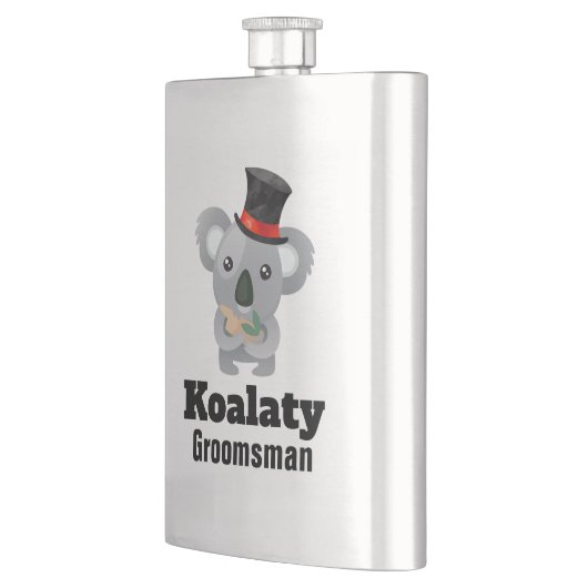 Cute Koala Pun Koalaty Groomsman Flacon (Links)