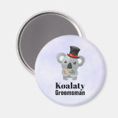 Cute Koala Pun Koalaty Groomsman Magneet (Voorkant / Achterkant)