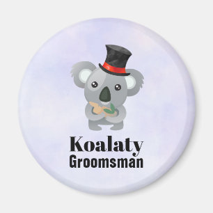 Cute Koala Pun Koalaty Groomsman Magneet