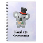 Cute Koala Pun Koalaty Groomsman Notitieboek (Voorkant)