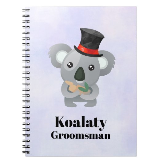 Cute Koala Pun Koalaty Groomsman Notitieboek (Voorkant)