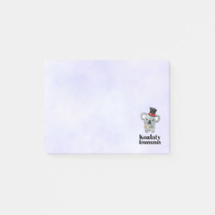 Cute Koala Pun Koalaty Groomsman Post-it® Notes
