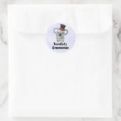 Cute Koala Pun Koalaty Groomsman Ronde Sticker (Tas)