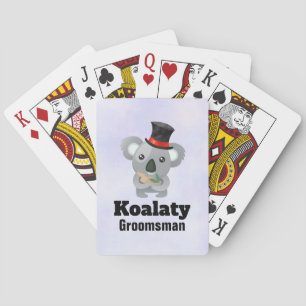 Cute Koala Pun Koalaty Groomsman Speelkaarten