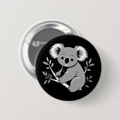 Cute Koala Ronde Button 5,7 Cm (Voorkant /achterkant)