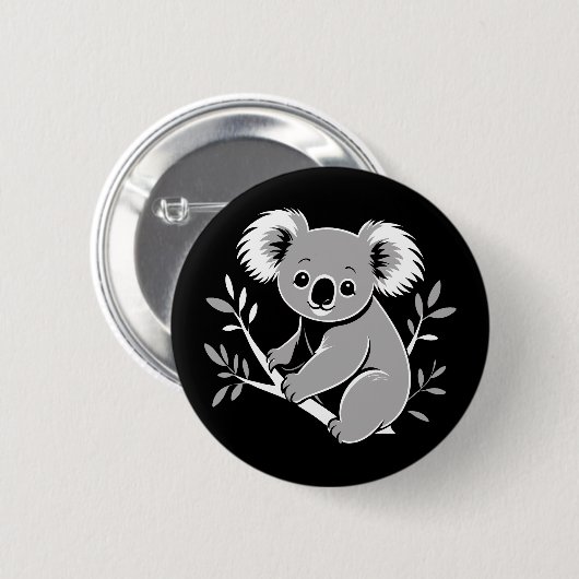 Cute Koala Ronde Button 5,7 Cm (Voorkant /achterkant)