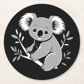 Cute Koala Ronde Kartonnen Onderzetter (Voorkant)
