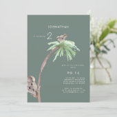 Cute Koala Sage Birthday Party Invitation Kaart (Staand voorkant)