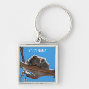 Cute Koala Sleeping in een boom Australië Sleutelhanger