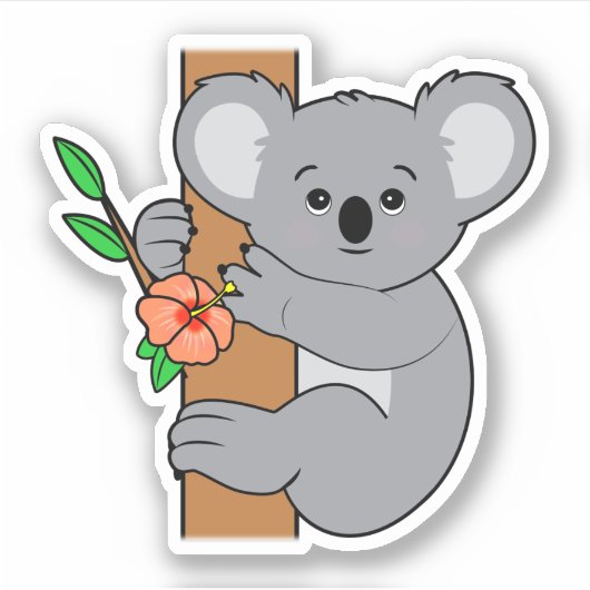 Cute Koala Sticker (Voorkant)