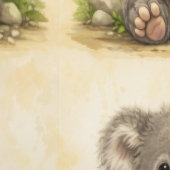Cute Koala Teddy Pattern Wallpaper Kawaii Behang (Zoom)
