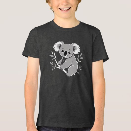 Cute Koala Tri-Blend Shirt (Voorkant)