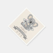 Cute Koala Twins Baby shower Servetten (Hoek)