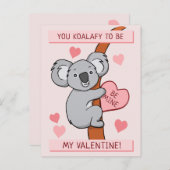 Cute Koala-ty Valentijn Briefkaart (Voorkant / Achterkant)