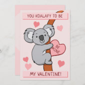 Cute Koala-ty Valentijnsdag Kaart (Voorkant / Achterkant)