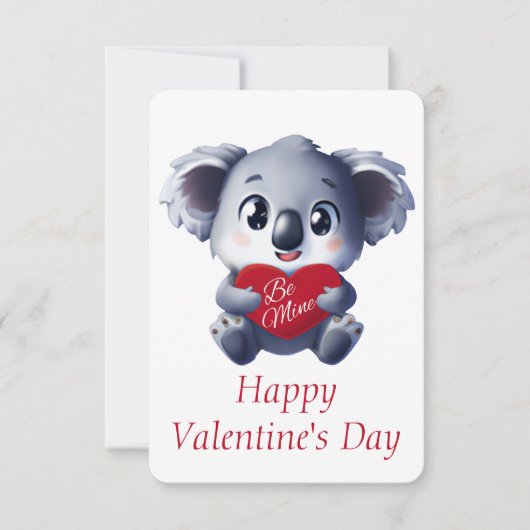 Cute Koala Valentijnkaart Kaart (Voorkant)