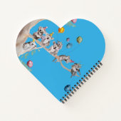 Cute Koala Verjaardagsfeest Ballon Meisjes Kindere Notitieboek (Achterkant)