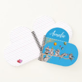 Cute Koala Verjaardagsfeest Ballon Meisjes Kindere Notitieboek (Binnen)