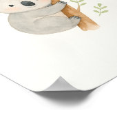 Cute Koala Wandkunst – Watercolor Baby Koala Poster (Hoek)