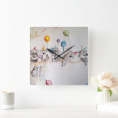 Cute Koala Waterverf Schilder Art Wall Clock Vierkante Klok (Huis)