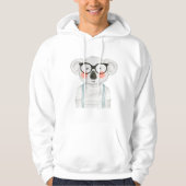Cute Koala Wearing Glasses Hoodie (Voorkant)