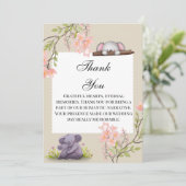 Cute Koala Wedding Thank You Card – Grateful Heart Bedankkaart (Staand voorkant)
