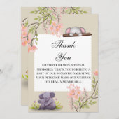 Cute Koala Wedding Thank You Card – Grateful Heart Bedankkaart (Voorkant / Achterkant)