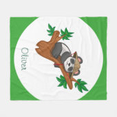 Cute Koala Wild Animal Jungle Kids Custom Name Fleece Deken (Voorkant (Horizontaal))