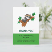 Cute Koala Wilde Dieren Jungle Kinderen Verjaardag Bedankkaart (Staand voorkant)