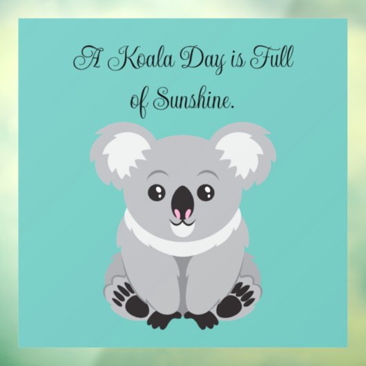 Cute Koala Window Cling Raamsticker (Vel 3)