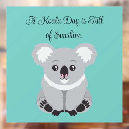 Cute Koala Window Cling Raamsticker (Vel 2)