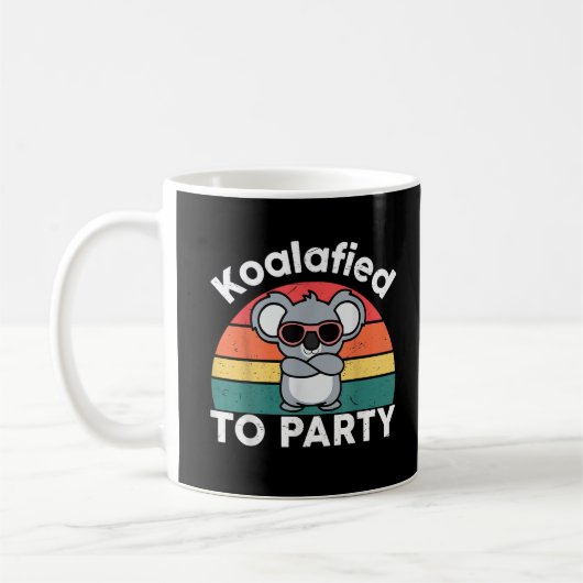 Cute Koalafied Feestje Grappig Koala-ontwerp cadea Koffiemok (Links)