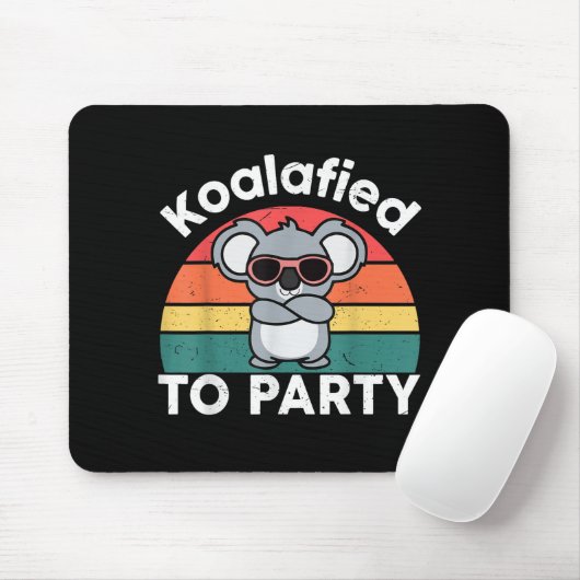 Cute Koalafied Feestje Grappig Koala ontwerp cadea Muismat (Met muis)