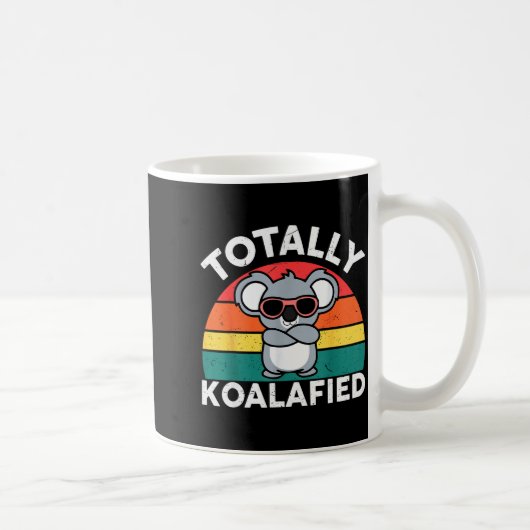 Cute Koalafied Shirt Dad Men Kids Boys Girls Women Koffiemok (Rechts)