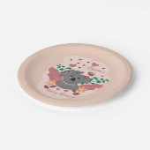 Cute koalas baby shower pastelpapier bord (Gekanteld)