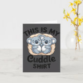 Cute Koalas Snuggle Animal Lover This Is My Cuddle Kaart (Gele Bloem)