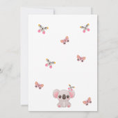 Cute koality time koala beer roze blauwgroen boomd kaart (Achterkant)