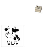 Cute Koe 1x1 Rubberstempel (Gestempeld)