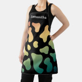 Cute Koe Afdrukken Kleurrijke aangepaste afbeeldin Schort (Insitu)