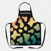 Cute Koe Afdrukken Kleurrijke aangepaste afbeeldin Schort (Voorkant)